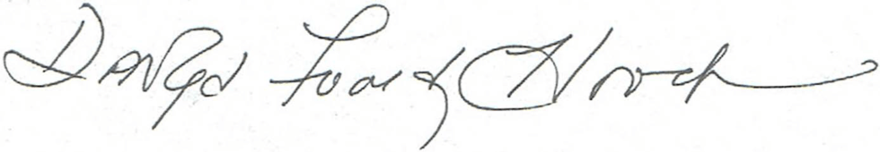 A picture of the signature of a person.