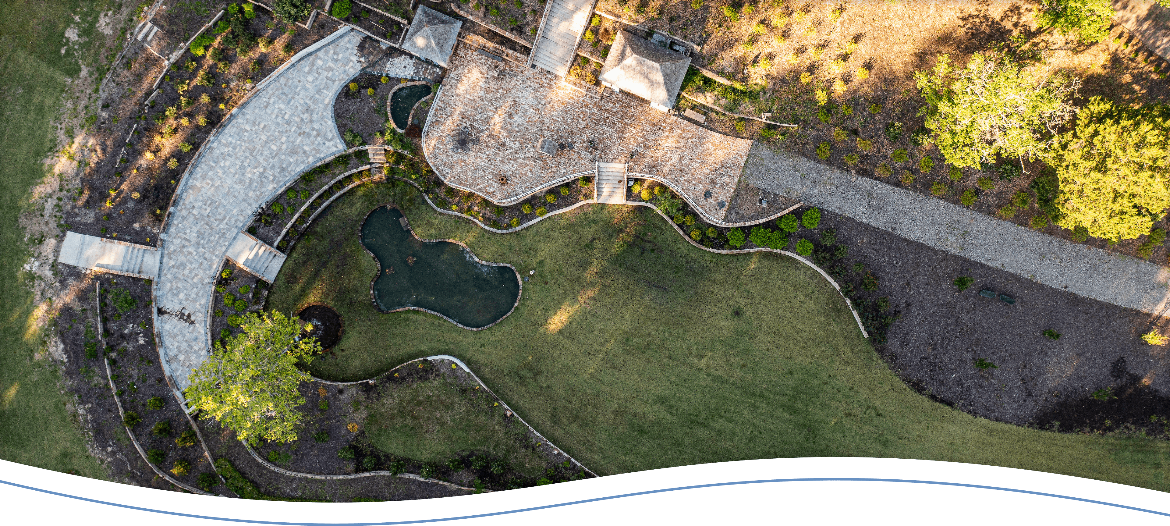 An aerial view of Bath Gardens